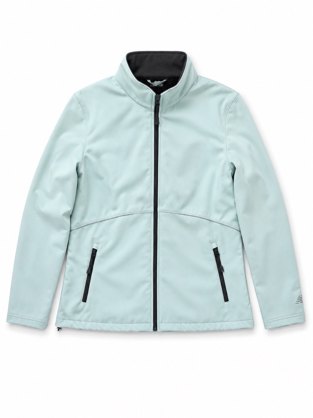 New Balance Softshell Fleece Lined Full Zip Jacket Pale Green Blue Size XL
